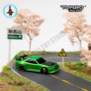 Радиоуправляемая машина Turbo Racing 1 76 Drift Мини-автомобиль с дистанционным управлением C61C62C63C64 Маленький пропорциональный задний привод Jdm Игрушка в подарок Безопасный Надежный 240122