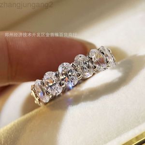 Designer Tiffanyco Jewelry T Family 925 Sterling Silver High Carbon Diamond Full Diamond Par Ring Light Ring