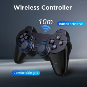 Kontrolery gier kontroler bezprzewodowy 2,4 GHz 10 m gamepad dla PS4/PS3/PS2 z 360 ° Joystick PC/Console/Tablet TV/TV/Smartphone