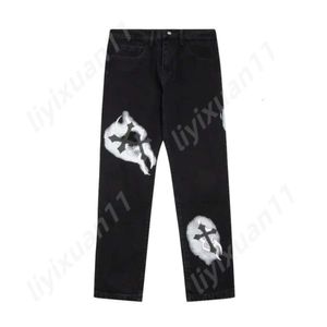 Global Renowned Brand Chromees Hearts Galleries Designer Jeans Distressed Slim Dept Pants Ripped Biker Motorcycle Denim Fashion Luxury Chromees Hearts Shirt 2775