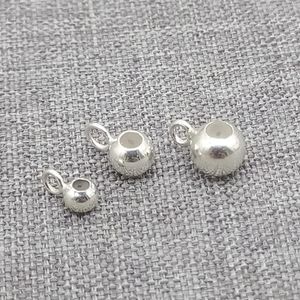 Loose Gemstones 925 Sterling Silver Silicone Stopper Bail Beads W/ Closed Jump Rings 3mm 4mm 5mm 6mm