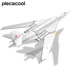 PICECOOL 3Dメタルパズル1 200 TU-160爆撃機航空機アセンブリモデルキット大人のクリスマスプレゼント用ジグソーDIYおもちゃジグソーセット240131