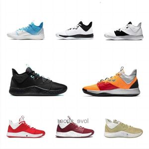 3s Sneakers PG3 PG Basketball NASA 50th Reflective Basketball Storlek 3 med Duck Metallic Mandarin Silver Paul Men Shoes With Box George Xhru