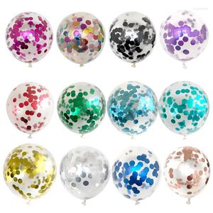 Partydekoration 5/10/20 Stück Gold Konfetti Latexballons Glitzer Klar Transparent Heliumballon Hochzeit Babyparty Geburtstagsdekorationen