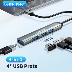 Lemorele 4 in 1 USB 2.0/3.0 Hub Tip C Yüksek Hızlı Aktarım Adaptörü OTG İşlev Şarjı Dizüstü bilgisayar pencereleri için destekleniyor