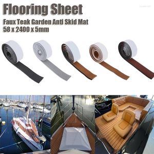 Mattor 58x2400x5mm Single Strip Sheet Imitated Faux Teak Yacht Boat Deck Mat Flooring Non-Skid Pad Eva Foam