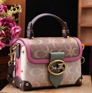 Small Square Womens 2024 New Fashion Rose Red Handheld Advanced Foreign Style One Shoulder Crossbody Bags