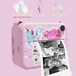 Instant Digital CameraCamera with Print Paper Kids Child Selfie Video Camera Toy Camcorder Year Years Day 240131