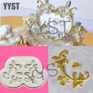 Pişirme Kalıpları Yueyue Sugarcraft 1 adet Silikon Kalıp Fondan Kek Dekorasyon Araçları Çikolatalı Gumpaste CK-SM-149