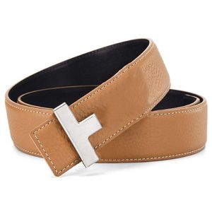 Brown Belt Woman Mens Designer Belt äkta läder Cowskin Belt Letters Alloy Buckle Lichee Mönster Man Belt Black New Belt Mens Golf Belt Belt Free Ship Box Presents