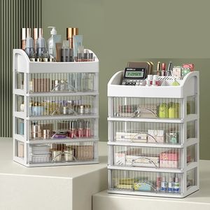 Organizzatori da scrivania Cassettiera Scatola portaoggetti Cassettiera Cosmetici in plastica Organizzatore per trucchi Cartoleria Schedari Ufficio Camera da letto 240125