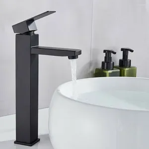 Bathroom Sink Faucets SKOWLL Faucet Single Handle Hole Vessel Deck Mount Vanity Matte Black