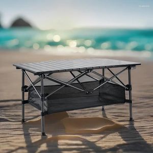 Camp Furniture Outdoor Camping Aluminium Lätt Alloy Folding Table Nature Hike Backpacking Multifunktionell Portable Barbecueequipment