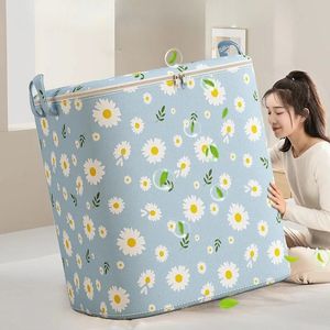 Aufbewahrungsbox -Stoffkleidung Quilt große Kapazität Home Schlafzimmer Schrank Organizer Faltbarer Aufbewahrungstasche 240125