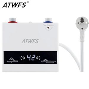 ATWFS Scaldabagno Istantaneo 220V 4000W Riscaldatori Elettrici Portatili per Doccia Bagno e Riscaldamento Cucina Domestica 240130