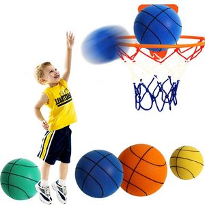 Giocattolo con palla muta che rimbalza Pallacanestro silenziosa per interni Parco giochi in schiuma per bambini Rimbalzo Giochi sportivi per bambini Regalo 240202