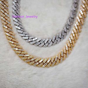 Iced Out Round and Baguette Moissanite Diamond Custom Men Pendant Hip Hop Jewelry S Sterling Sier Necklace