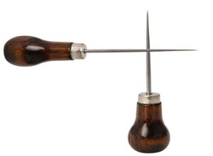 Awl Pricker Hole Maker Tool Punch Sying Stitching Leather Craft Trähandtag6191834