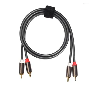 Datorkablar Aluminiumlegering 2RCA till Lotus Cable AV Four-Head RCA Two-Way Audio