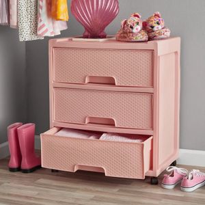 3 Drawer Wide Diamond Plastic Storage Cart with Wheels organizer drawer 240125