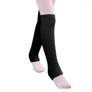 Meias esportivas inverno meninas dança leggings ginásio fitness mangueira longa pilha joelho alto engrossado quente ballet