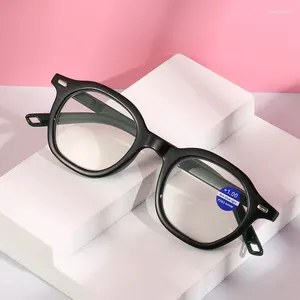 Okulary przeciwsłoneczne damskie eliptyczne okulary czytania Czarna moda w wysokiej rozdzielczości mężczyzna Presbyopia okulary Gafas de Lectura 1.0 do 4,0