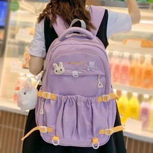 School Bags Fashion Ladies Kawaii High Capacity College Backpack Girl Waterproof Travel Book Female Laptop Student Women Bag