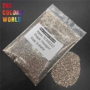 TCM0222 Platinum Renk Metalik Parlak Heksagon Şekli Nail Glitter Tırnak Sanatı Dekorasyon Makyaj Vücudu Glitter Kevna El İşçiliği DIY 240202