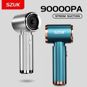 SZUK 90000PA Mini Car Vacuum Cleaner Wireless Powerful Portable Cleaning Machine Handheld for Blow 2 In 1 Home Appliances 240131