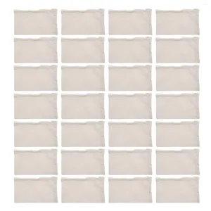 Tigelas 40 Pcs Bolsa de Lápis de Lona Zíper Sacos de Maquiagem Em Branco Artesanato DIY Multiuso Sacos de Armazenamento Estacionários de Higiene Pessoal (Bege)