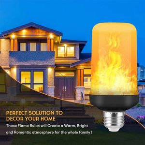 B22 E27 LED Flame Light Bulbs 4 Modes Party Effect Light Simulation Fire Lights Bulb KTV Festival Garden Decor light