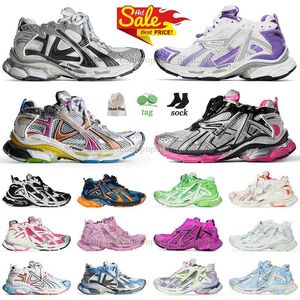 Wholesale Low Price Balencigaly Runner 7 7.0 Casual Shoes Mens Womens Graffiti Sole balencigalies Designer Transmit Sense Triple S Runner 7.5 Trainer Hiking Sneakers