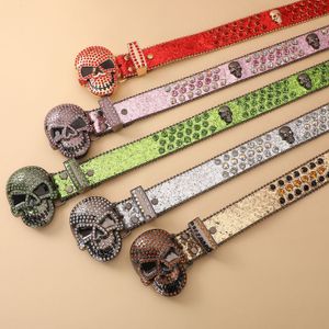 Belt mäns high-end y2k wenzhou bälte mångsidig skalle trend punk hip-hop sjuttonde huvudnedgång loguat