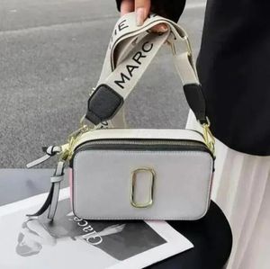 Bolsa crossbody marc snapshot bolsas designer mulher bolsa senhora câmera saco de couro luxo handbas moda masculina mini sacos de ombro