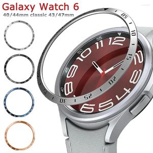 Zeszwaj zespoły metalowe okładka pierścienia do Samsung Galaxy 6 Classic 47mm 43 mm Sport Tachymeter Watch6