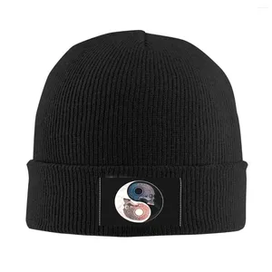 Beralar yin yang örgü şapka kapak örme bere beanies unisex hipster