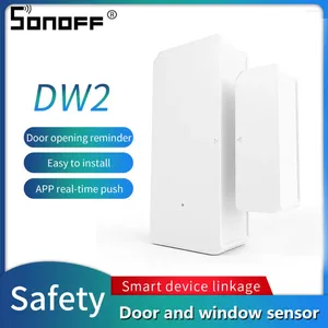 Управление умным домом SONOFF DW2 Wi-Fi Датчик дверного окна Беспроводное соединение Работа с приложением E-WeLink Оповещение Уведомление Охранная сигнализация