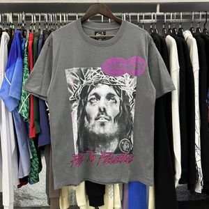 cehennem yıldız gömlek erkek tişört tasarımcı gömlek erkekler tees bayan rapçi yıkanmış gri ağır zanaat unisex kısa kollu üst cadde moda retro hellstar kadın t shirt 31