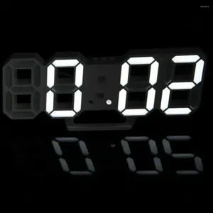 Wall Clocks Table Clock Art 3D Modern Digital LED 24/12 Hour Display Timer Alarm Home USB Decoration