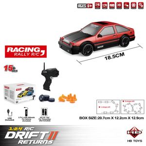 Cool Racing Car Pilot Control Toys 1 24 Pilot Control 4WD Drift Car Electric Racing Samochód doładowy