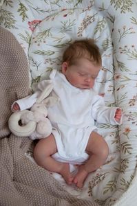 NPK 18inch born Baby Size Rosalie Reborn Doll premium Makeup Handmade 3D Skin Top Quality Collectible Art 240122