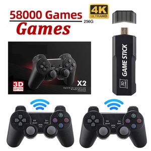 Portable Video Game Console GD10 Plus Wireless Controllers 4K HD TV Retro Game Console 50 Emulators 58000 spel för barngåvor 240124