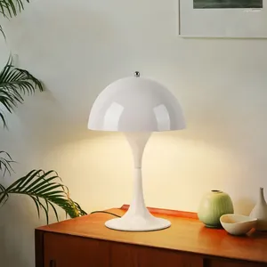 Table Lamps Danish Mushroom Lamp E27 Night Light Bedroom Bedside Led Lantern Medieval Creative Dimming Touch Room Decorative Fixture