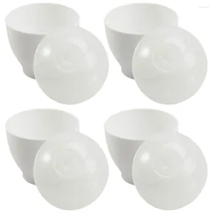 Conjuntos de louça 4pcs Microondas Egg Cooker Maker Cup Mini Forno Poacher Kitchen Gadgets