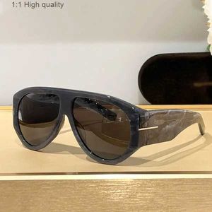 James Bond Tom Designer-Sonnenbrille für Herren, klobiger Plattenrahmen, Ft1044, übergroße Brille, modische Ford-Sonnenbrille für Damen, Schwarz, Sport, schwarze Stile, Originalverpackung444