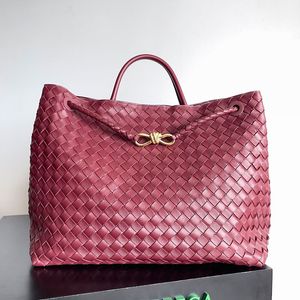 10a bolsa de designer de alta qualidade bolsa de ombro andiamo bolsa feminina bolsa de luxo 42cm listras xadrez tartan designer tote couro genuíno geométrico com caixa