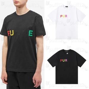 Nova primavera / verão marca roxa manga curta moda casual designer camiseta masculina e feminina skate oversized marca de luxo masculina camiseta tamanho americano