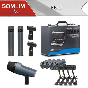 Микрофоны SOM, высокое качество, 1 шт., E602, 2 шт., E614, 4 шт., E604, профессиональный набор барабанных микрофонов, комплект E600
