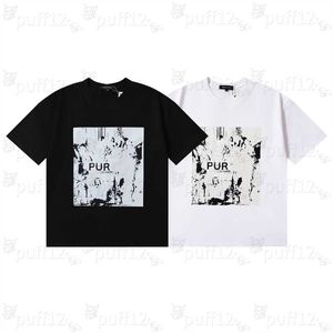 Neuer Sommer-Lila-Kurzarm-Modedesigner High-Street-Casual-Herren-T-Shirt mit Alphabet-Print, lockeres Luxus-Damen-All-in-One-Outdoor-Mehrzweck-Top-T-Shirt