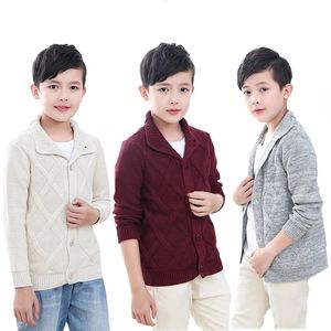 Maglione invernale da ragazzo per bambini, lavorato a maglia spessa, con fondo a collo alto, camicie, cardigan a collo alto, qualità bambini 240124